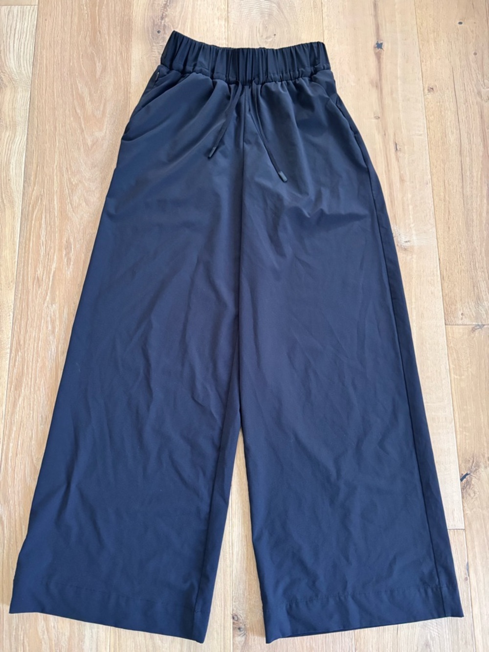 all in motion Black Elastic Waist Wide Leg Pants